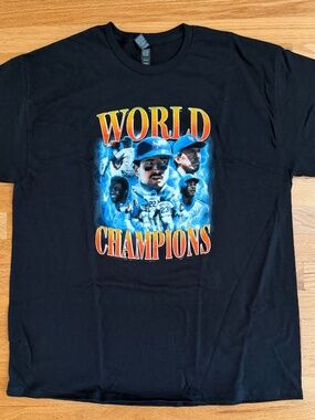 New York Mets 1986 World Champions Commemorative T-Shirt 2026 Giveaway Size XL